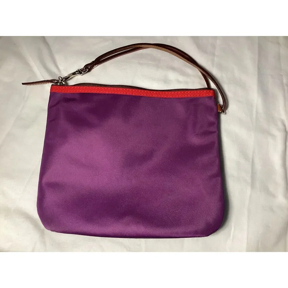 Dooney & Bourke Nylon Wrislet Black/Purple Leather strap Medium‎
